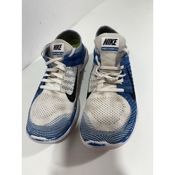 Nike Free 4.0 Flyknit Running Shoes - 631053-104 - Military Blue / White - Sz 10 main image 7